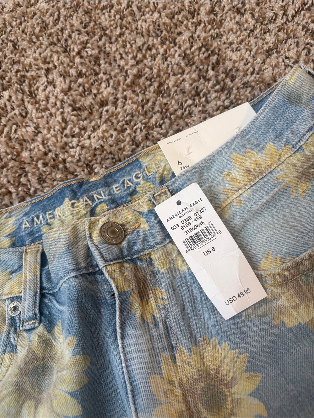 ✨NWT~ AE 🦅 Sunflower 🌻 Mom Shorts✨ - Picture 4 of 5